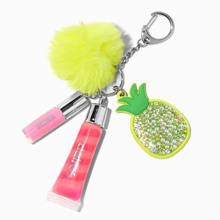 Bling Pineapple Lip Gloss Keychain,
