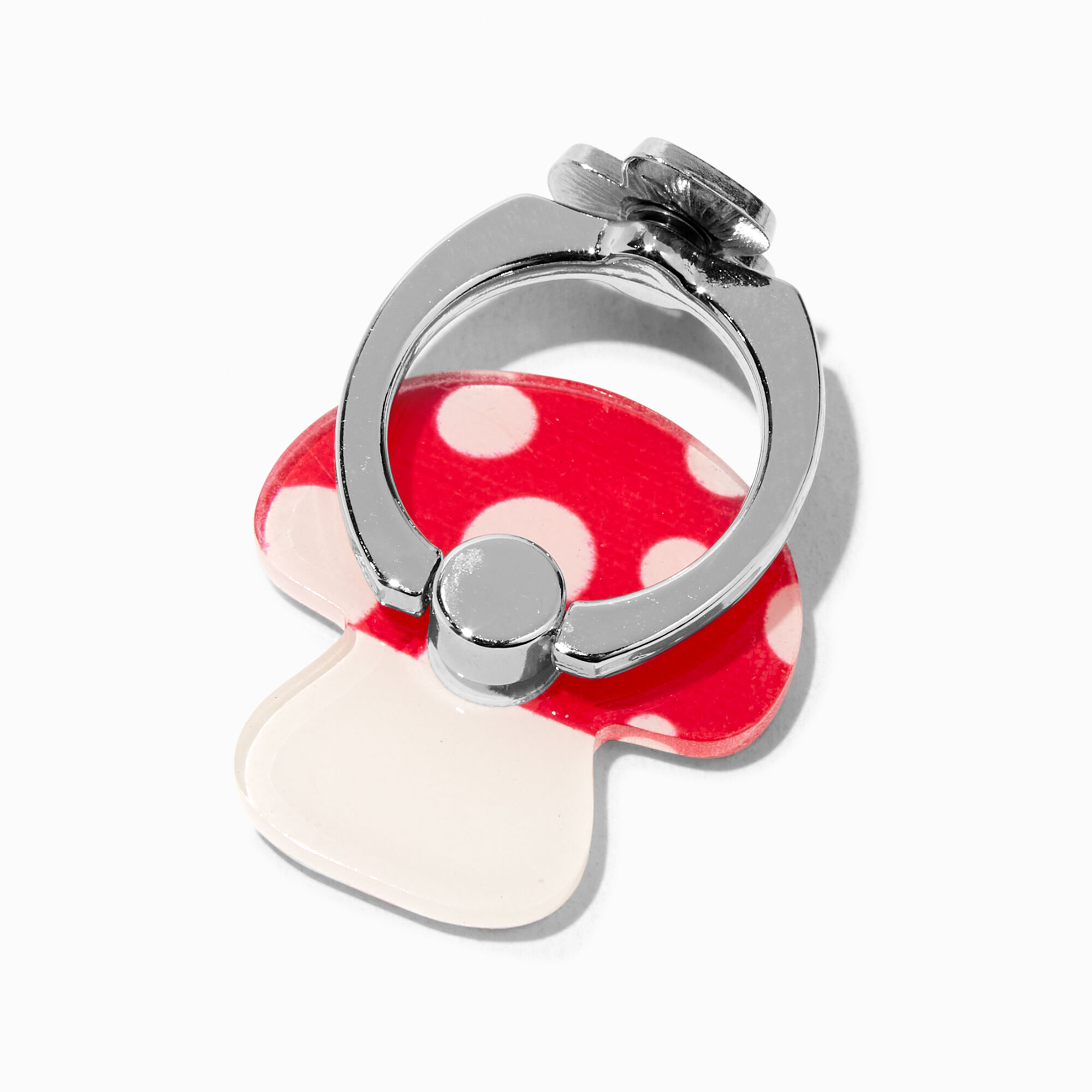 View Claires Lucky Mushroom Fidget Ring Stand Red information