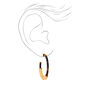 50MM Resin Tortoiseshell  Hoop Earrings - Brown,