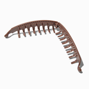 Matte Brown Banana Hair Claw,