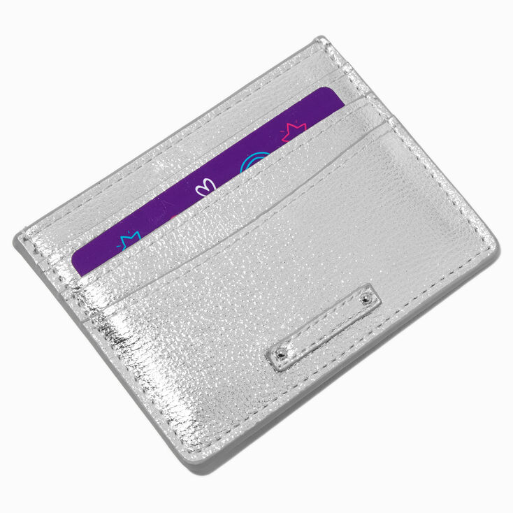 Metallic Silver Credit Card Case,