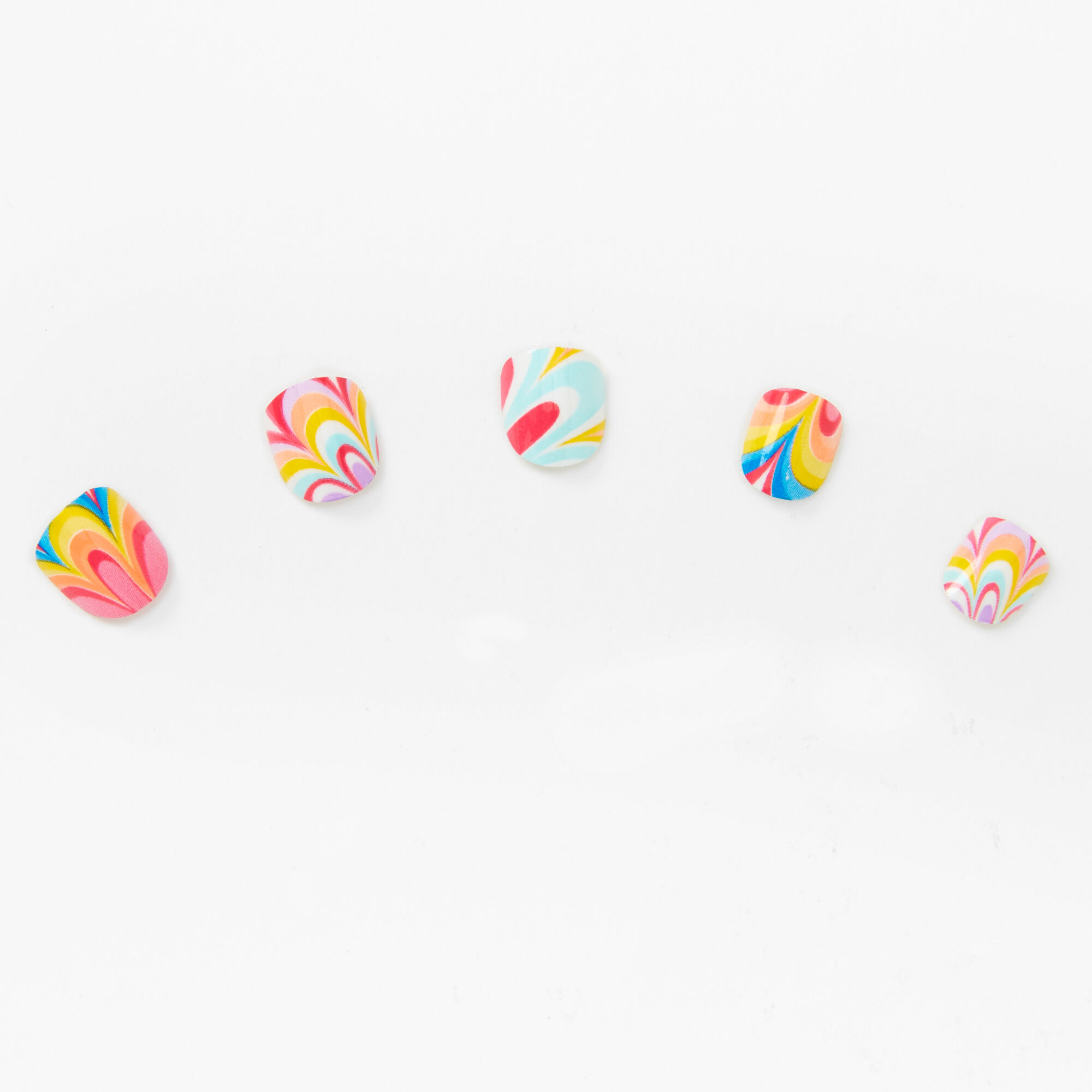 Claire's Club Rainbow Cake Vegan Press On Faux Nail Set (10 pack),