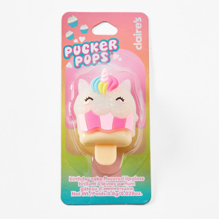 Pucker Pops&reg; Unicorn Cupcake Lip Gloss - Birthday Cake,