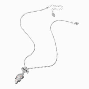 Cousins Mixed Metal Split Heart Pendant Necklaces - 2 Pack,