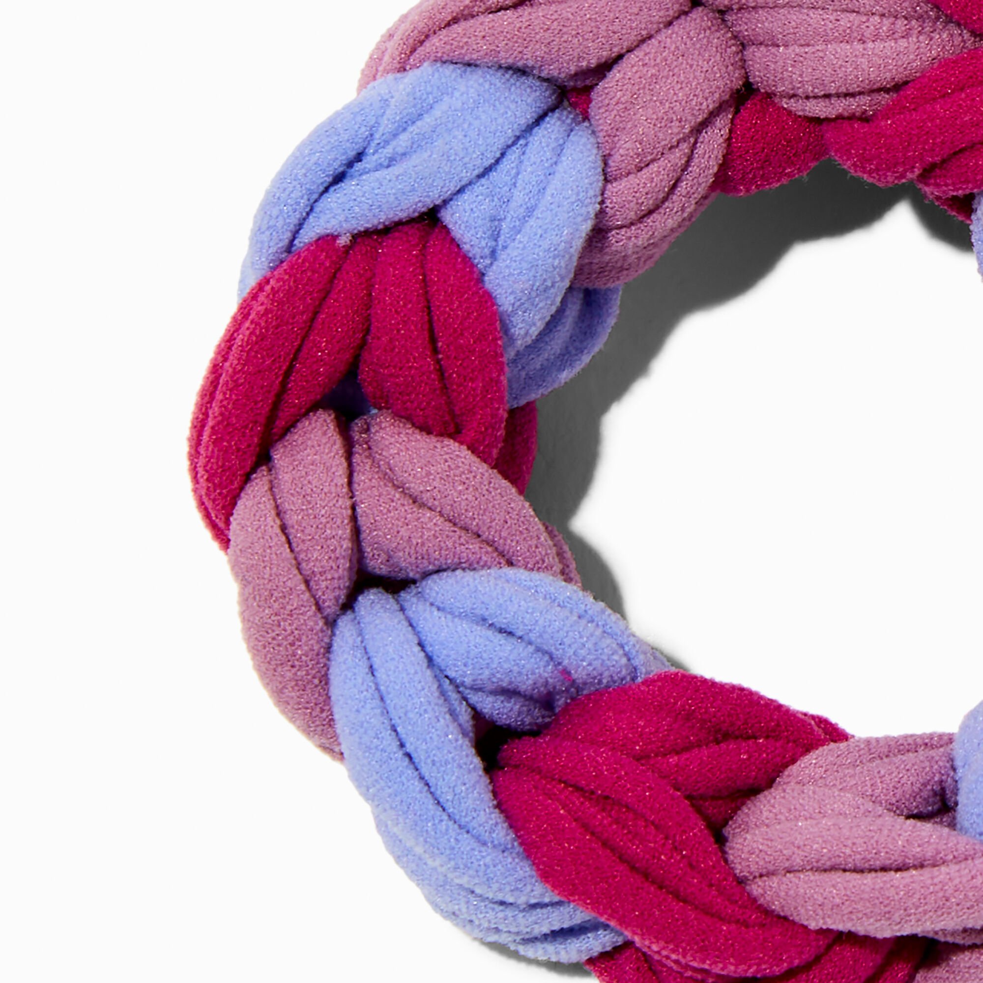 Élastique pour cheveux de sport tressé rose et violet,