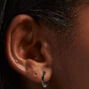 Titanium Black 10MM Tube Hoop Earrings,