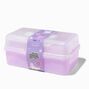 Purple Glitter Makeup Case with Stickers,