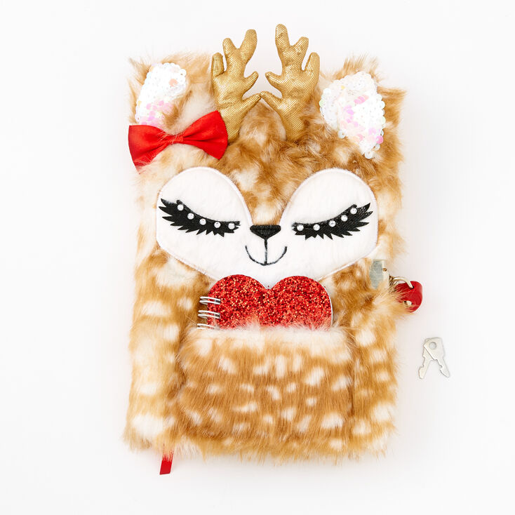 Noelle The Deer Furry Lock Diary Red Claires