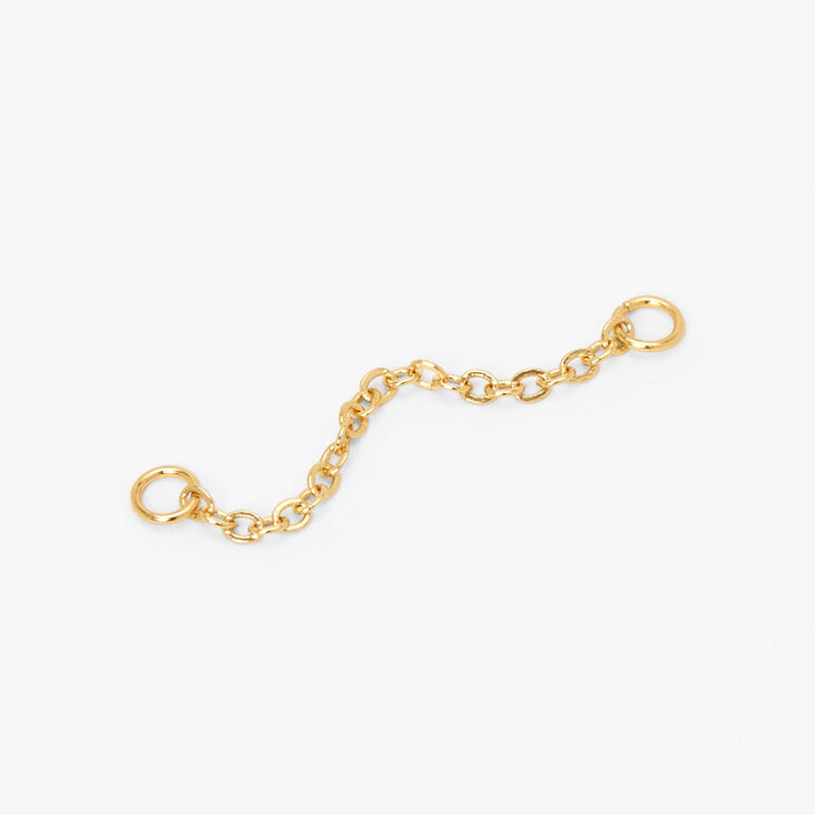 18k Gold Plated One Connector Chain Earring,