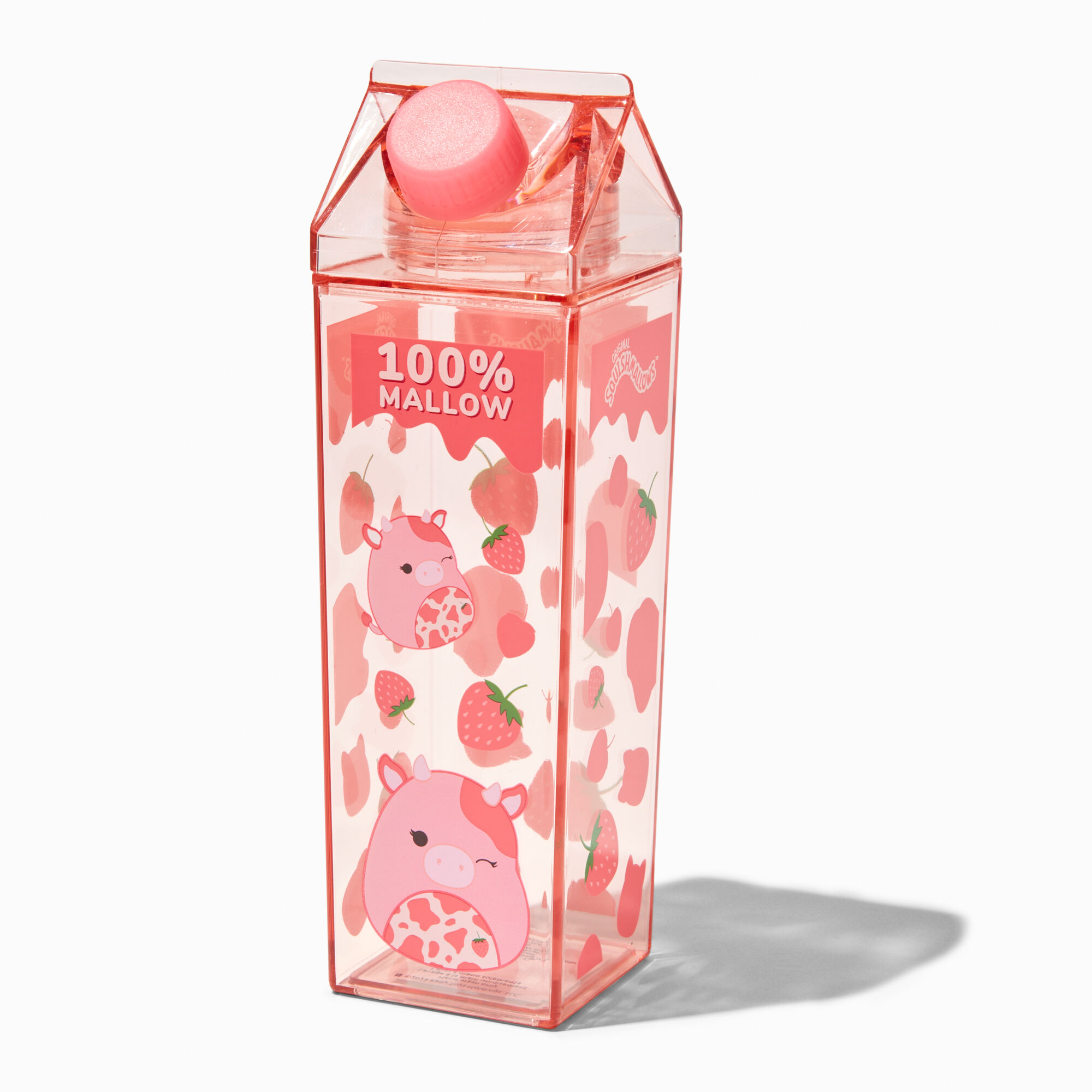 Squishmallows™ Strawberry Milk Carton Water Bottle,