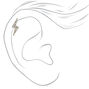 Silver Crystal Lightning Bolt Cartilage Earrings - 3 Pack,