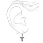 Silver 1&quot; Elephant Drop Earrings,