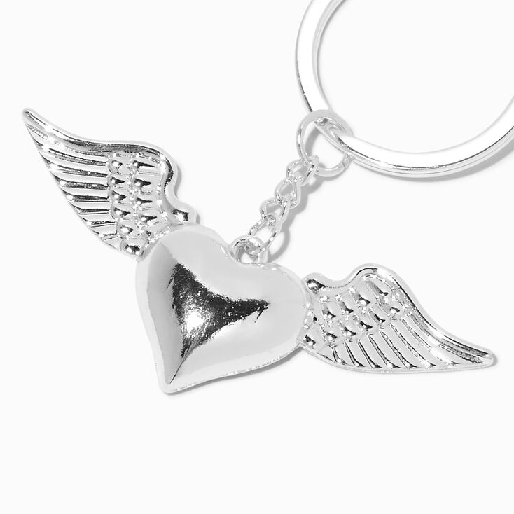Silver Angel Wings Wrist Strap Keychain,