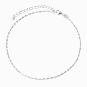 C LUXE by Claire&#39;s Sterling Silver Bar Chain Anklet,
