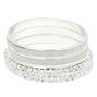 Claire&#39;s Club Crystal Glitter Bangle Bracelets - 4 Pack,