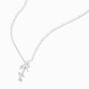 Silver-tone Crystal Zodiac Symbol Pendant Necklace - Sagittarius,
