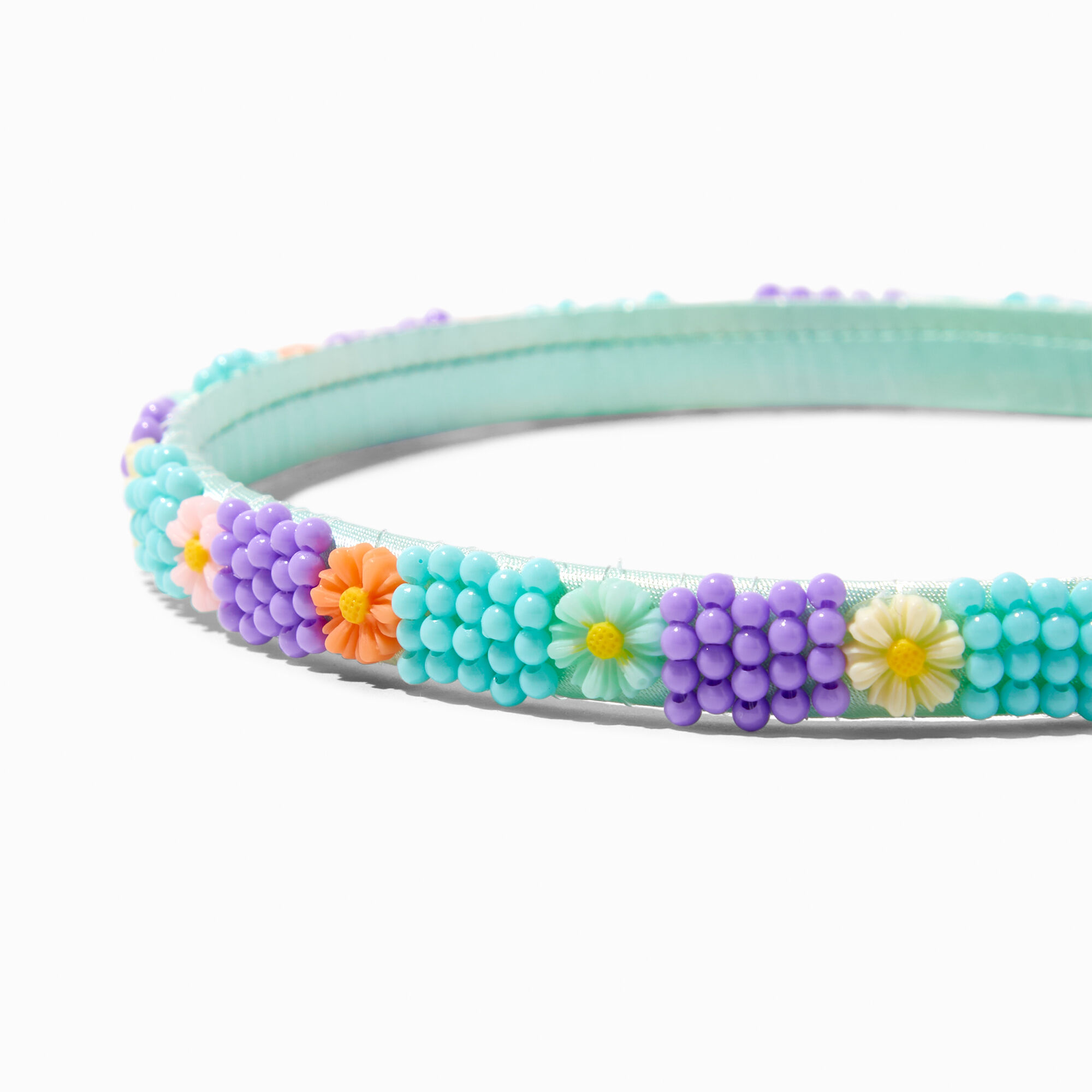 Claire's Club Rainbow Beaded Headband Set - 2 Pack,