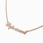 Gold-tone Script Zodiac Pendant Necklace - Capricorn,