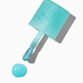 Matte Effect Vegan Nail Polish - Mint Glitter,
