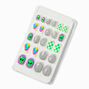 Glitter Alien Stiletto Press On Vegan Faux Nail Set - 24 Pack,