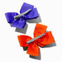 Barrettes &agrave; n&oelig;uds &eacute;tincelants citrouille-lanterne et fant&ocirc;me - Lot de 2,