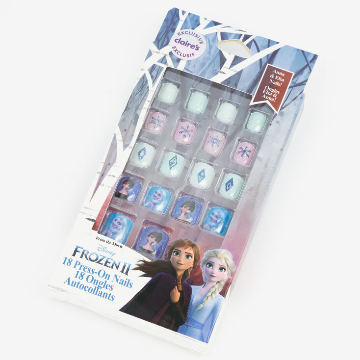 Faux ongles autocollants carr&eacute;s La Reine des Neiges&nbsp;2 &copy;Disney - Lot de 18,