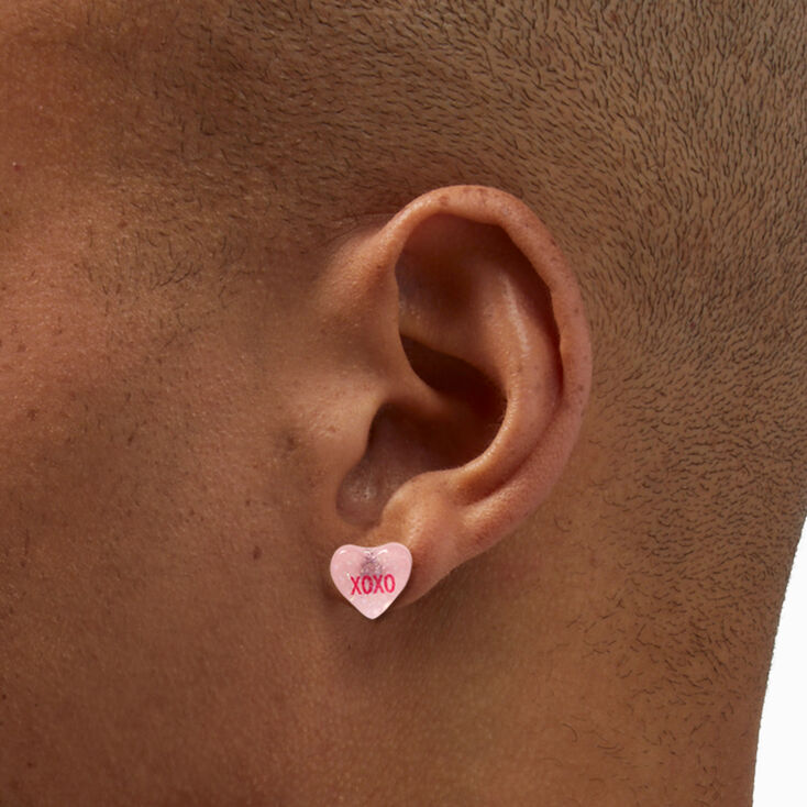 Valentine&#39;s Day Conversation Hearts Stud Earrings - 6 Pack,