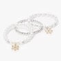 Claire&#39;s Club Pearl and Silver Snowflake Stretch Bracelets - 3 Pack,