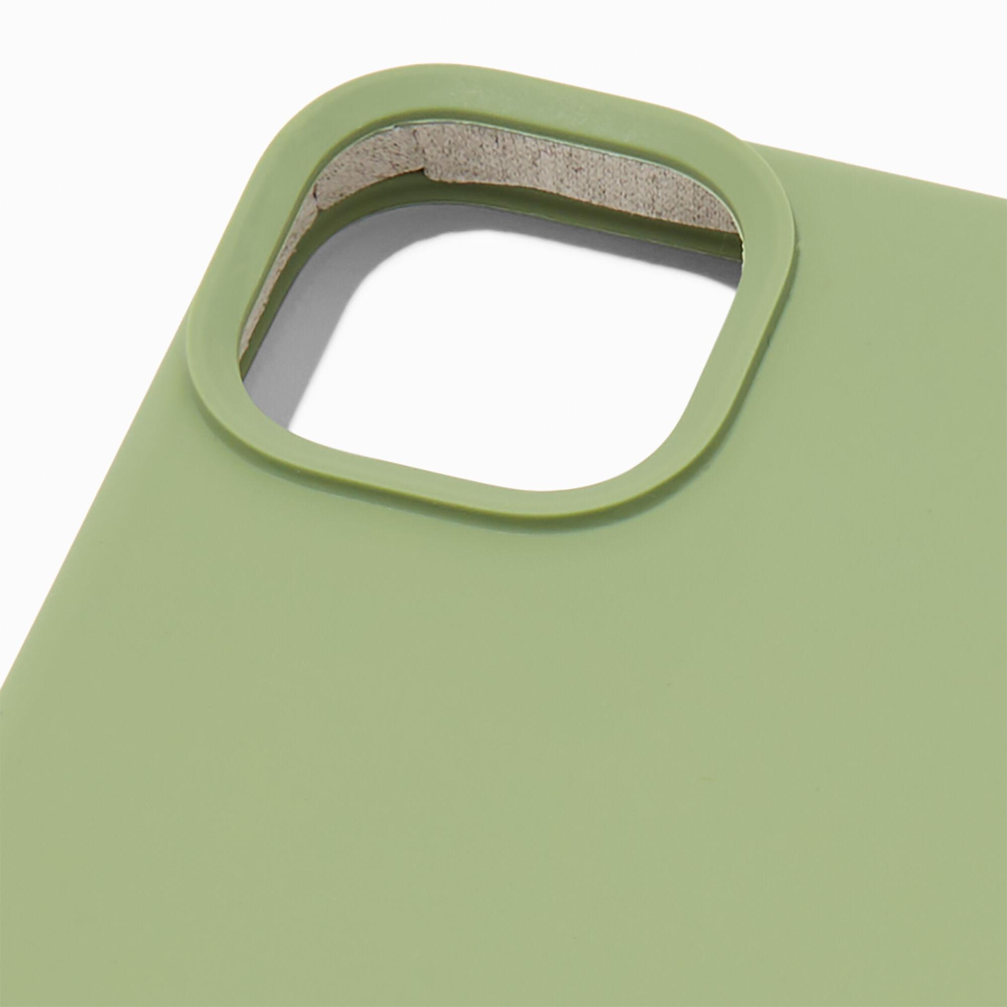 Solid Sage Green Silicone Phone Case - Fits iPhone® 13/14/15 Pro,