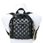 Black Checkerboard Clear Small Backpack,