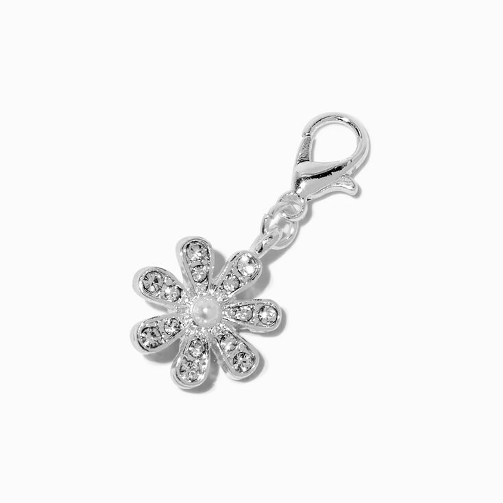 T H E M E x Claire&#39;s Silver-tone Pav&eacute; Daisy Charm,
