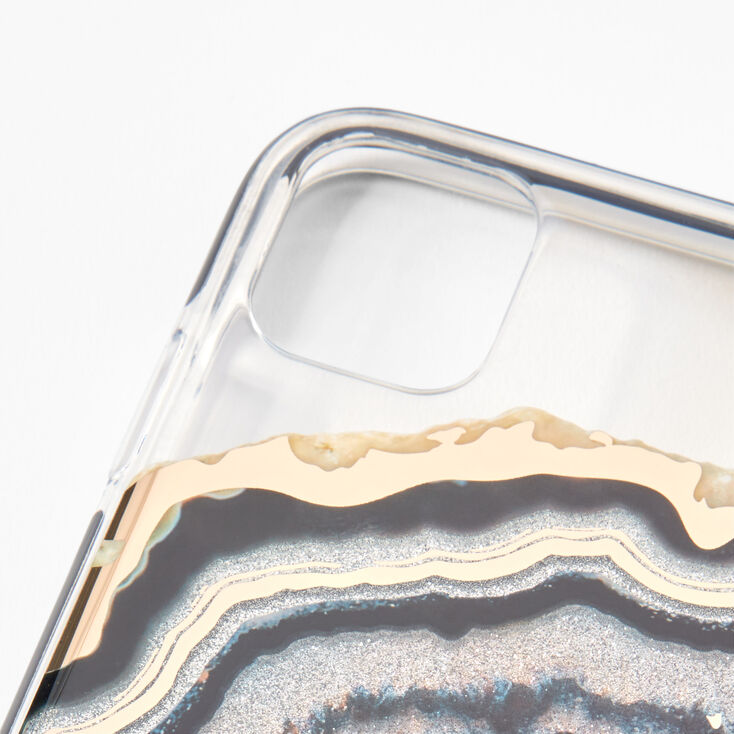 Black &amp; Gold Agate Clear Phone Case - Fits iPhone&reg; 11,