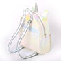 Iridescent Quilted Unicorn Small Backpack - White,