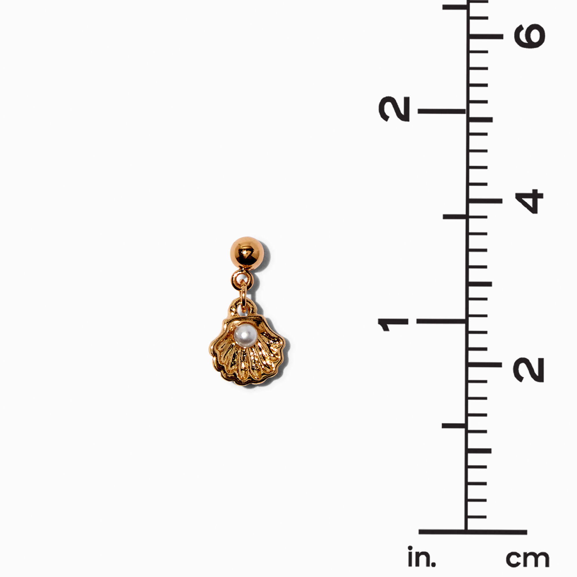 Gold-tone Pearl Connector Earring Set - 3 Pack ,