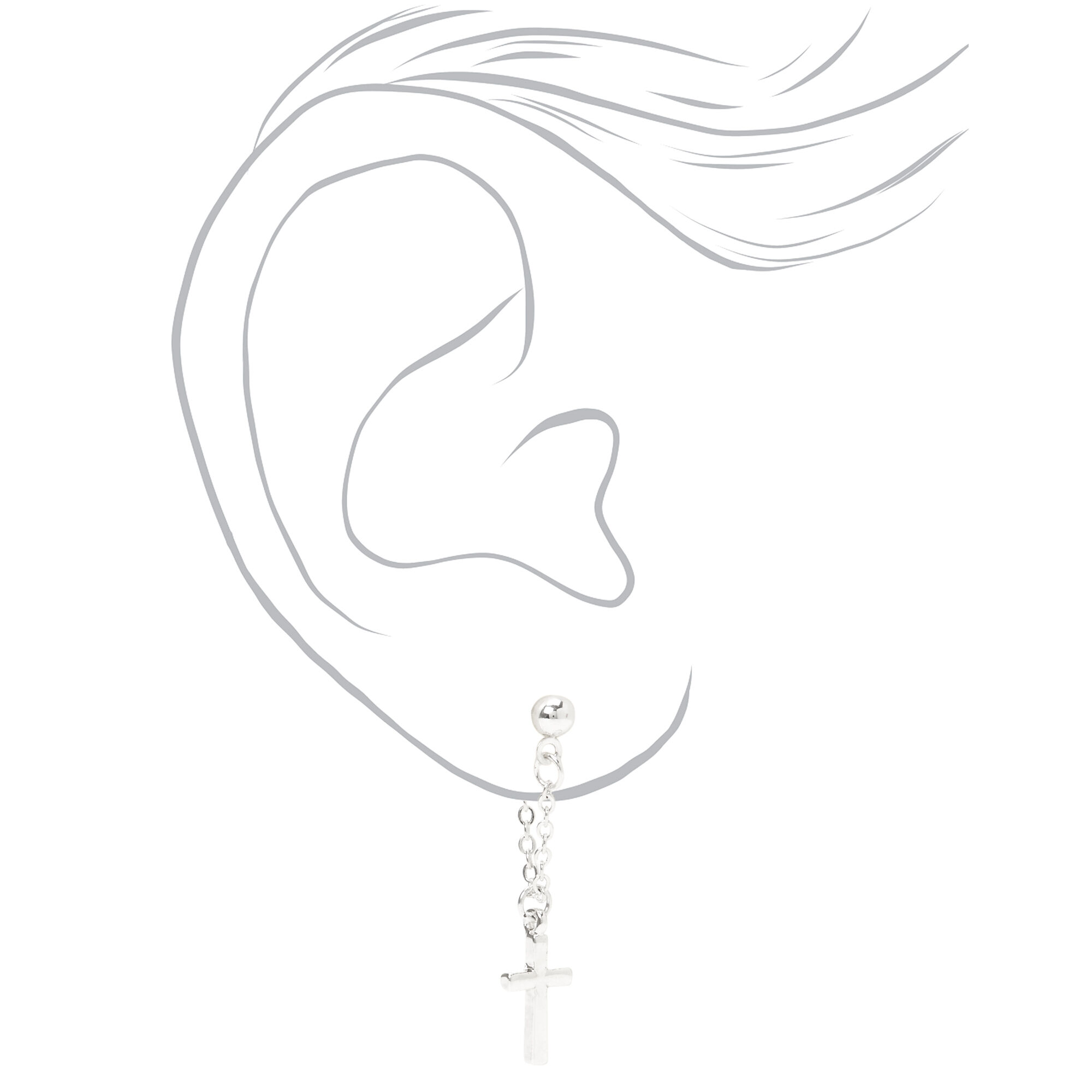Silver Mystical Stud Earrings & Cuff - 6 Pack,