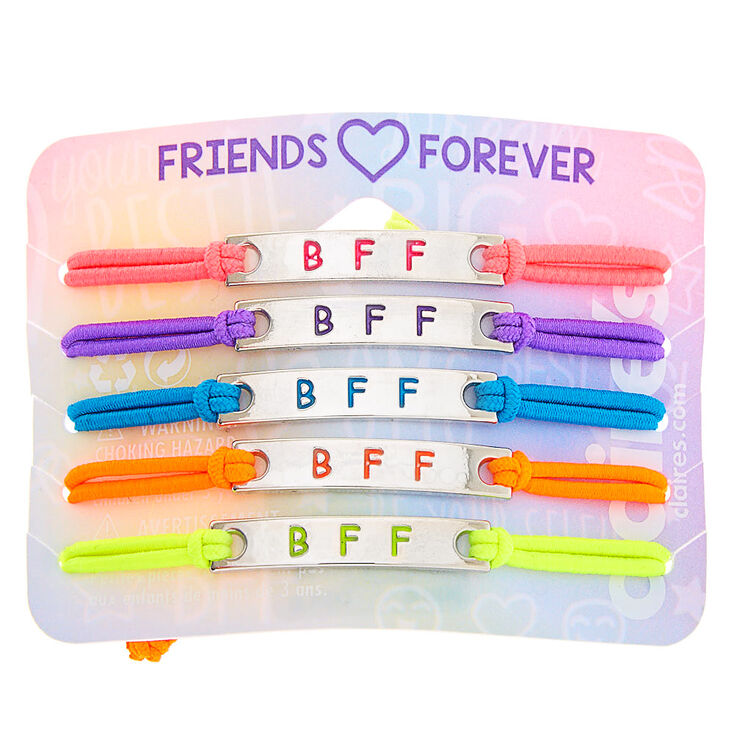 Pastel Plate Stretch Friendship Bracelets - 5 Pack,