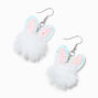 Easter Bunny Pom Pom 2&quot; Drop Earrings,