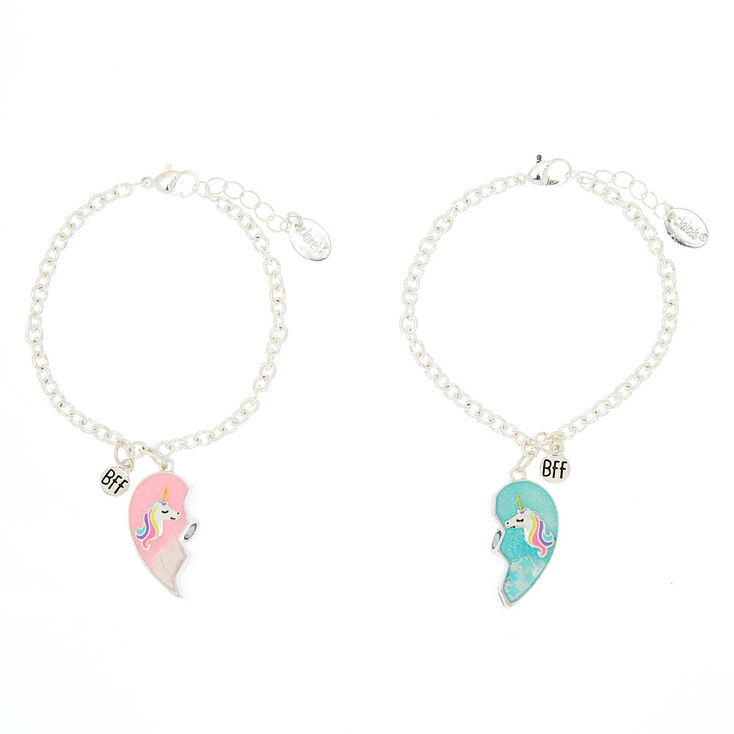 Unicorn Heart Chain Friendship Bracelets - 2 Pack,