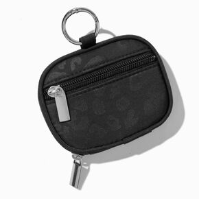 Black Cheetah Nylon Card Case,