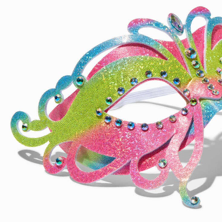 Masque papillon arc-en-ciel,