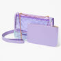 Pastel Colorblock See Through Crossbody Bag - Lilac,