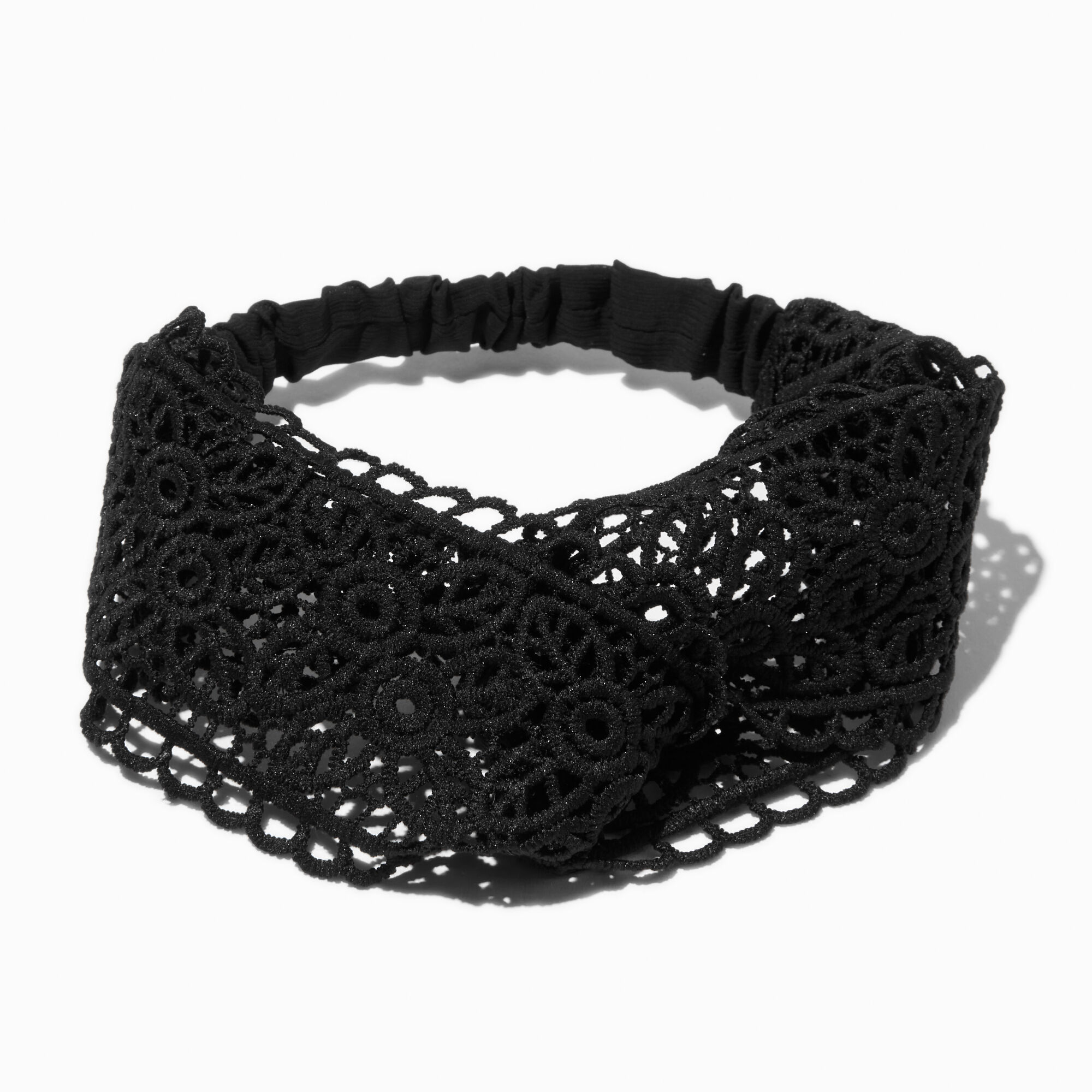 View Claires Lace Flat Headwrap Black information