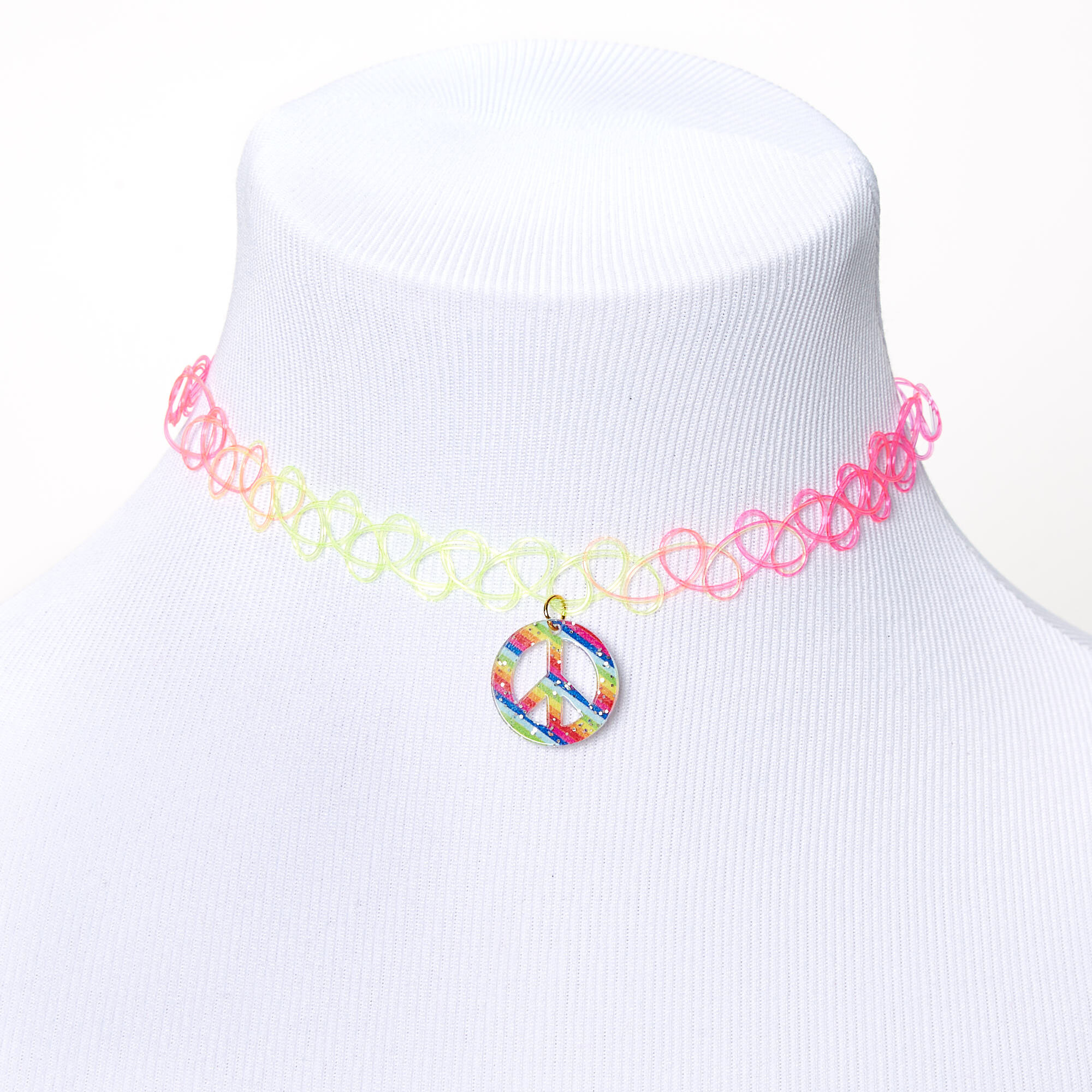 Peace Sign Choker Necklace 2024 www.alhudapk