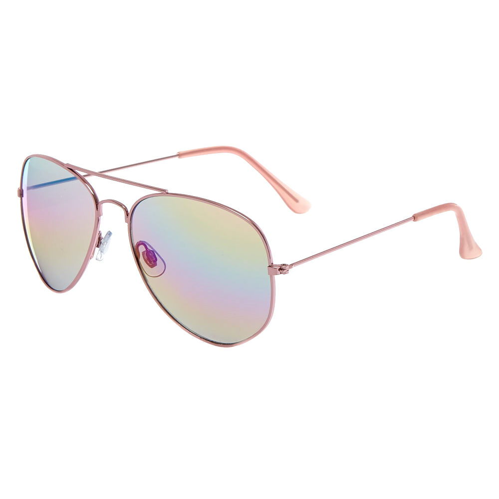 Mirrored Aviator Sunglasses Pink