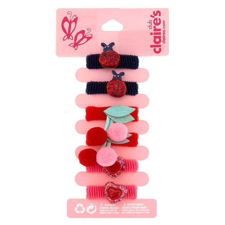 Claire&#39;s Club Spring Ribbed Hair Bobbles - 6 Pack,