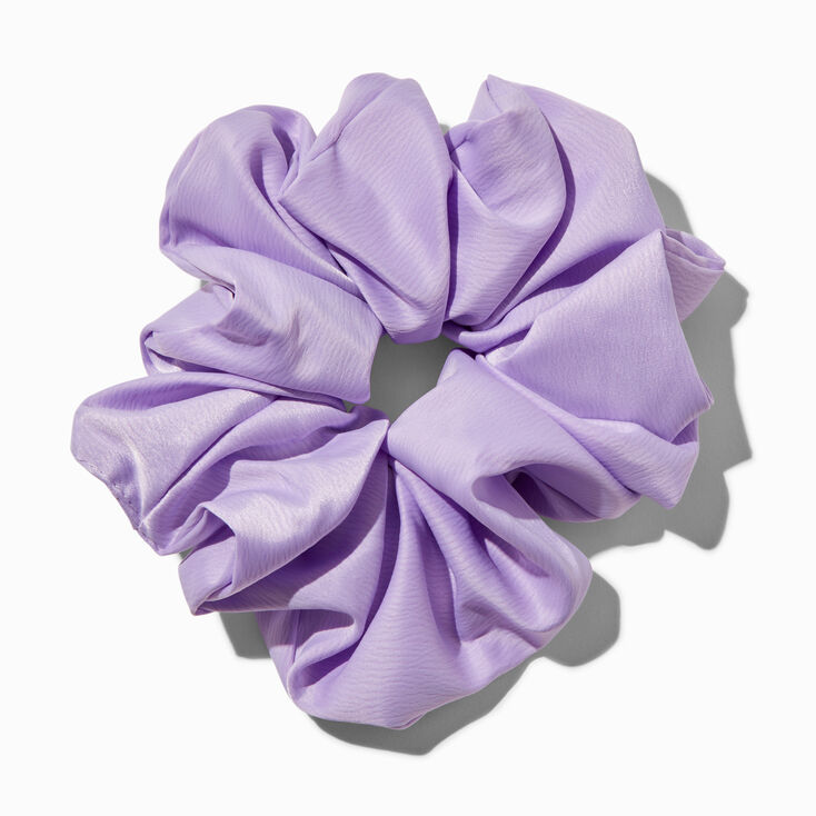 Lilac Satin Hair Scrunchie,