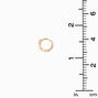 C LUXE by Claire&#39;s 18k Yellow Gold Plated Cubic Zirconia 8MM Fuchsia Huggie Hoop Earrings,