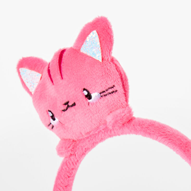 Claire's Club Pink Cat Plush Headband | Claire's