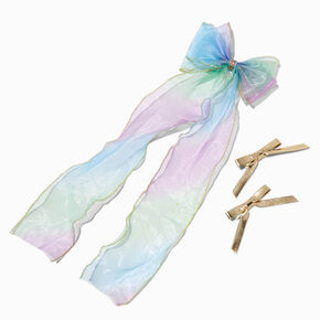 Claire&#39;s Club Blue Ombr&eacute; Chiffon Hair Bow Clip Set - 3 Pack,