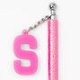 Initial Charm Glitter Pen - Pink, S,